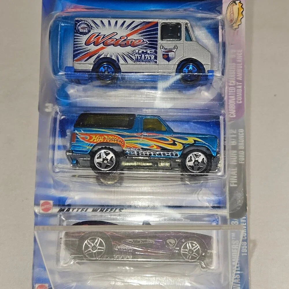 HOT WHEELS 1/64 3-PACK 2003 FINAL RUN FORD BRONCO W/ POSTER-MINT-UNOPENED (K204)